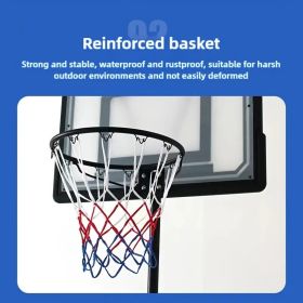 Height Basketball Hoop for Kids - Portable Indoor/Outdoor Basketball Goal System with Silent Wheels & Backboard - Perfect Gift for Boys & Girls