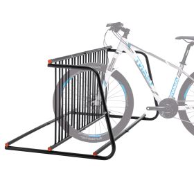 10-Bike Heavy-Duty Outdoor Bike Rack - Double-Sided Steel Storage Stand For Garages, Yards & Shops - Easy Assembly (Option: Black)