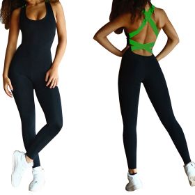 Women\'s Sports YOGA Workout Gym Fitness Jumpsuit (Option: GiftGymFitPantsGreenM)