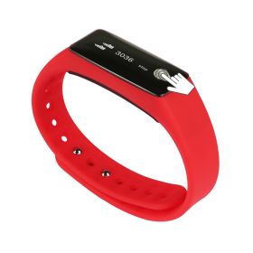 Fitness Tracker Activity Tracker Watch with Heart Rate Monitor IP67 Waterproof Smart Band Step Counter Calorie Counter Call & SMS Pedometer (Option: FitBandRed)