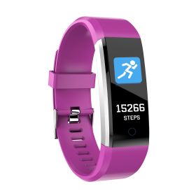 0.96\'\' Fitness Tracker Activity Tracker w/Heart Rate IP67 Waterproof Smart Band Blood Oxygen Sleep Monitor Pedometer Sedentary Reminder Call Message (Option: SmartWristbandPurple)