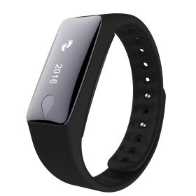 Fitness Tracker Activity Tracker Watch with Heart Rate Monitor IP67 Waterproof Smart Band Step Counter Calorie Counter Call & SMS Pedometer (Option: FitBandBlack)