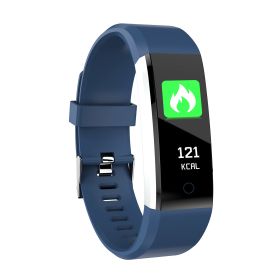 0.96\'\' Fitness Tracker Activity Tracker w/Heart Rate IP67 Waterproof Smart Band Blood Oxygen Sleep Monitor Pedometer Sedentary Reminder Call Message (Option: SmartWristbandDarkBlue)