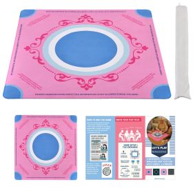 Machine Washable Mahjong Mat 33x33 Inch - Crease-Free Neoprene Table Mat For American Mahjong, Non-Slip, Noise-Reducing, Easy To Clean, Fold-Free (Option: Pink)