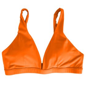 Women Deep V-Neck Sports Bras U-Shaped Back Sport Bras Padded Strappy Crop Open Back Low Impact Bras Sexy Fitness Tank Tops with Removable Pads for Gy (Option: BraOrangeXL)