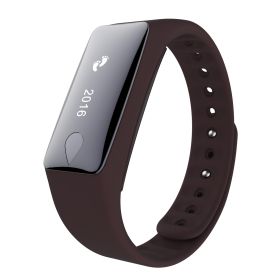 Fitness Tracker Activity Tracker Watch with Heart Rate Monitor IP67 Waterproof Smart Band Step Counter Calorie Counter Call & SMS Pedometer (Option: FitBandBrown)