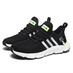 JJ tiger New popcorn and rubber patch coconut sports men's shoes breathable(35-44 Optional) (Color: BLACK, size: 44)