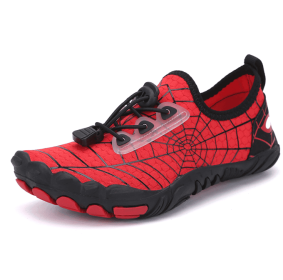 New children's fitness sports shoes outdoor beach swimming shoes upstream stream shoes (Color: RED/BLACK, size: 36)