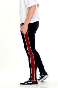 VELVET PANTS (Color: BLACK, size: M)