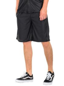 Weiv Men Short Embossed Snake Skin Shorts (Color: BLACK, size: L)