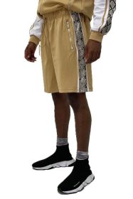 SNAKE PRINT SHORTS (Color: KHAKI, size: L)