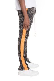 NEUTRAL BLACK CAMO TRACK PANTS (Color: ORANGE, size: 2XL)