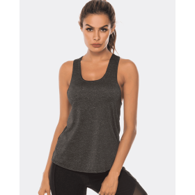 JupiterGear Scoop-Neck Long Tank Top (Color: BLACK, size: M)