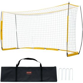 VEVOR Portable Soccer Goal, 12x6 ft Adults Kids Backyard Soccer Net, Large Practice Soccer Net, Steel Fiberglass Structure Training Goal Set (default: Default)