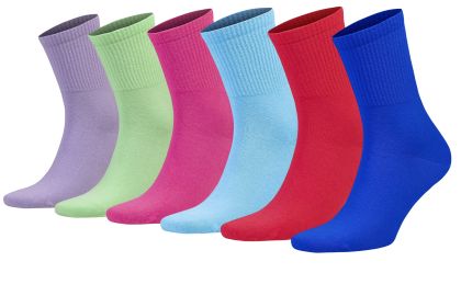 Athletic Sport Crew Running Socks Shoe Size 5 to 10 6 Pairs (Style: Style 7)