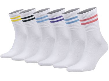 Athletic Sport Crew Running Socks Shoe Size 5 to 10 6 Pairs (Style: Style 1)